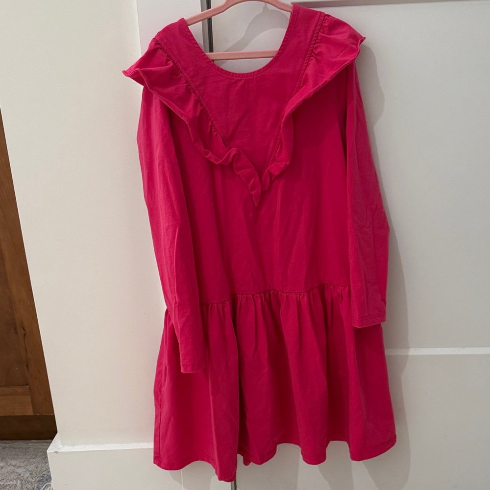 Pink Ruffle Long Sleeve Dress - Picture 3 of 5